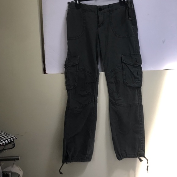 Aritzia Talula Cargo Military Cotton Pants Pockets Straight Leg Jogger Zipper 6 - Picture 8 of 16